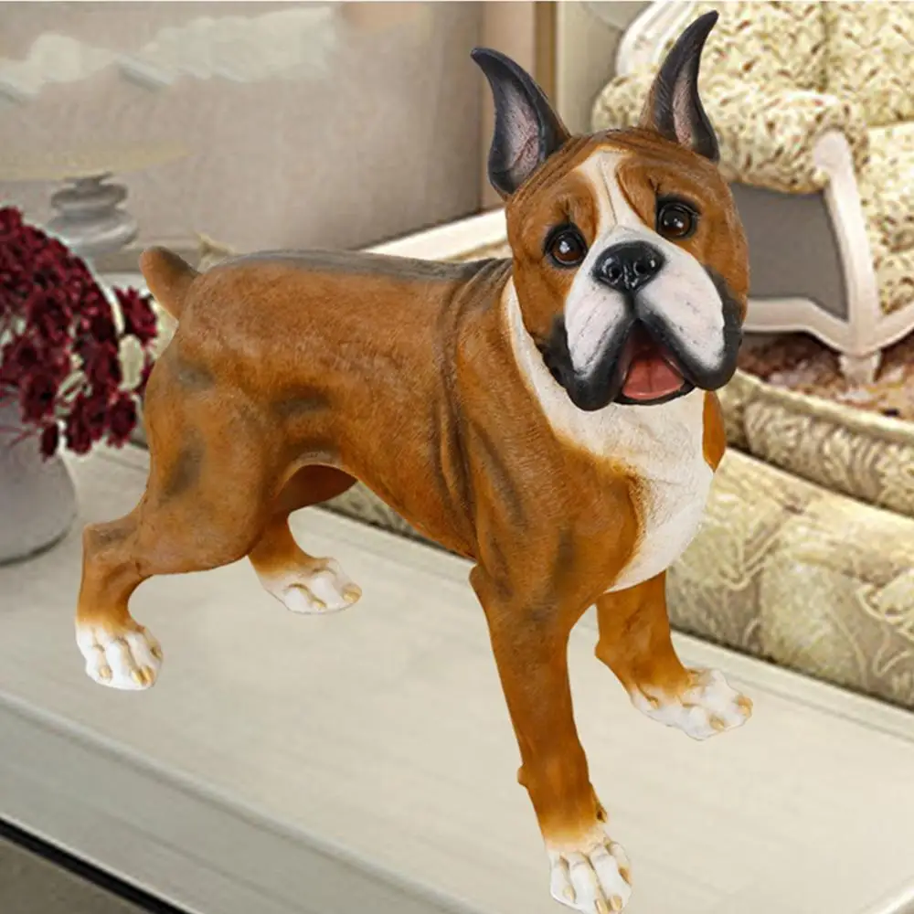 

1/6 Creative Christmas Gift Simulation Dog Resin Crafts Dogs Big And Small Decoration Collection Model Toy BOX D838