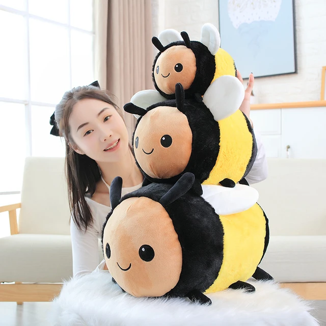 Bee Plush Toy, Soft Stuffed Pillow And Cushion Doll For Kids Plush Toys  Hugging Pillow 20cm The Bees