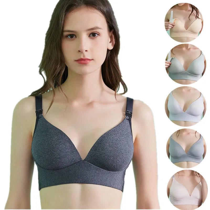 

New Maternity Nursing Bra Breastfeeding Bras Prevent Sagging for Pregnant Women Bras Wirefree Cotton Breast Feeding Clothes