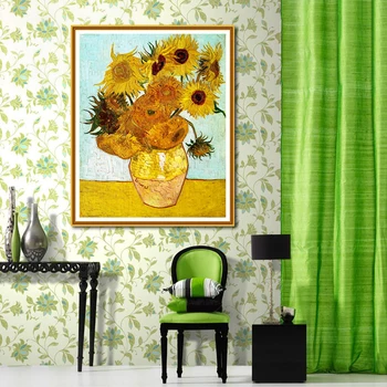 

Abstract Landscape Sunflower Canvas Art Painting Retro Home Decoration Picture on Wall Pop Art Posters and Print For Living Roo