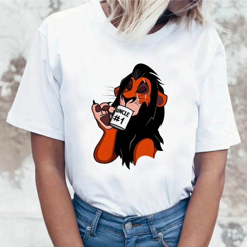 Забавная рубашка хакуна матата Женская Harajuku Ullzang The Lion King кавайная футболка Femme летняя футболка Модный Топ Футболка женская футболка
