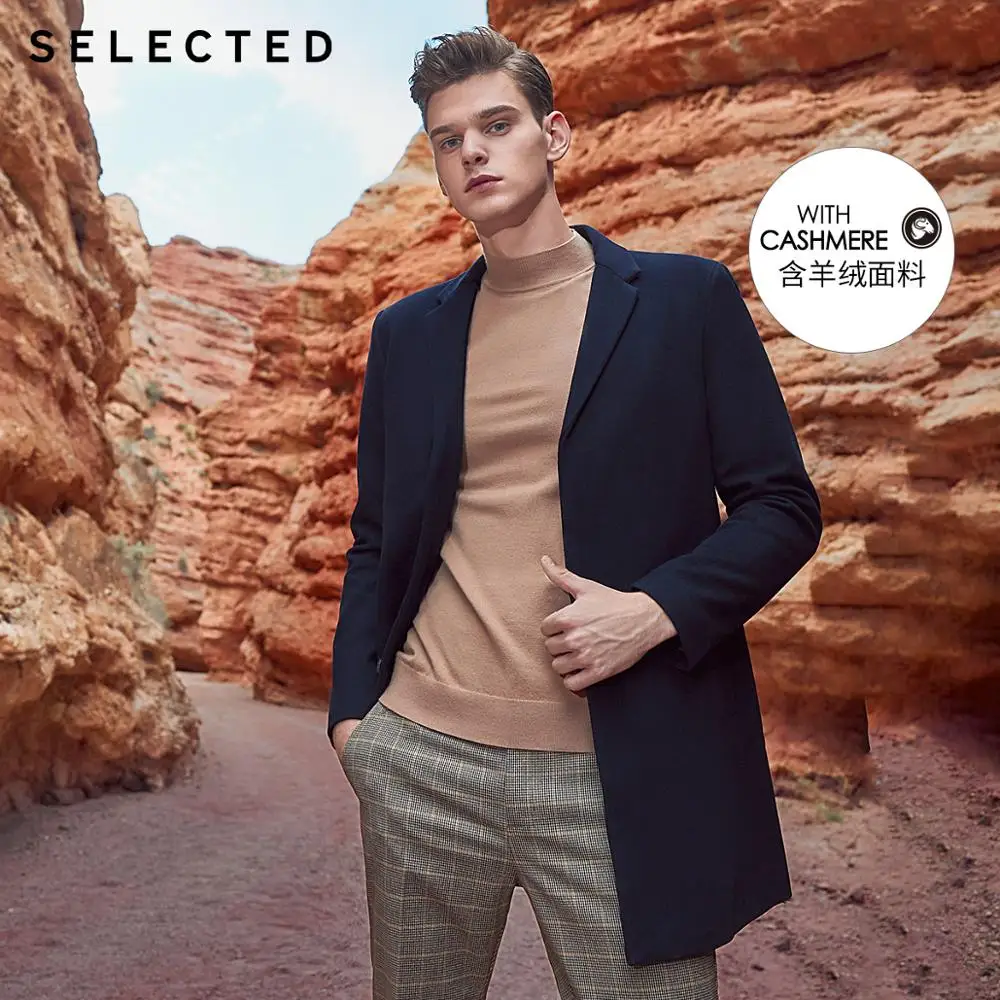 SELECTED Men's Wool-blend Lapel Coat Winter Male Woolen Jacket Warm Outwear S|418427506 SELECTED Men's Wool-blend Lapel Coat Winter Male Woolen Jacket Warm Outwear S|418427506