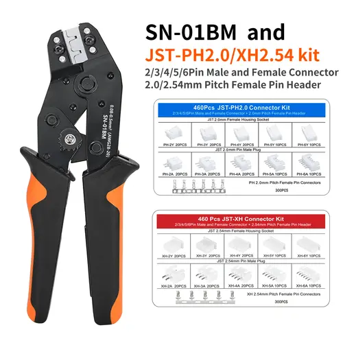 SN-01BM Micro Connector Ratchet Crimping Tool Kit Jst PH2.0/XH2.54 Terminals Wire Crimper Plier Set Mini Clamp Tool - Image 9