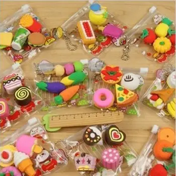 

1 Pack 4pcs Erasers for Kids Rubber Food Kneaded Eraser Ticonderoga School Supplies Stationery