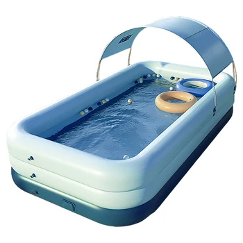 

Pool Sunshade Durable PVC Reusable Inflatable Portable Water Mattress Swimming Pool Bathtub for Home Outdoor Children Kids Adult