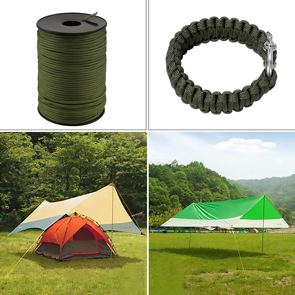 New Green Extra Strong Utility /Para Cord 3mm/rope Tent Cord Camping Travel 