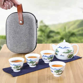 

Teaware Sets Ceramic Portable eva bag Tea Set porcelain chinese tea set teapot set juego de te travel tea set japanese tea set