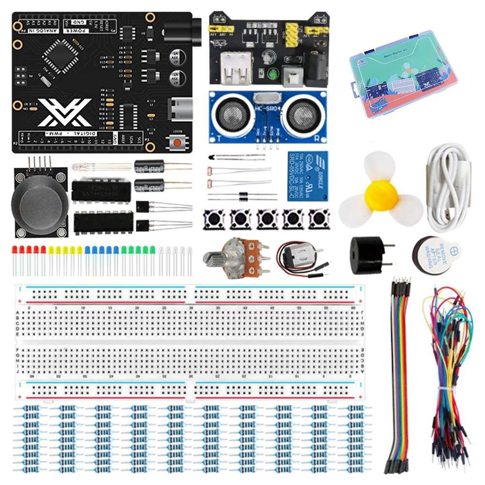 Разработанная плата Zhiyitech DIY для Uno R3 с кабелем Type-C макетной платой джампером реле