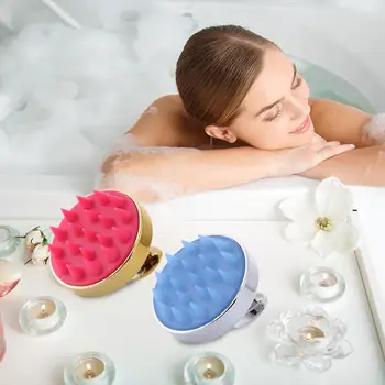 

1pc Comfortable Silicone Shampoo Scalp Massage Brush Silicone Scalp Massage Hair Brushes Non Slip Washing Shampoo Brush Comb