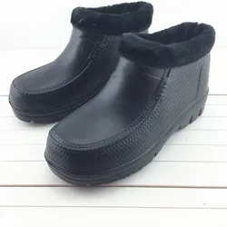 Chaussures imperméables pour homme et femme, épaisses, antidérapantes, légères, EVA intégrées, jardin, cuisine, chaudes, en mousse, bottes de Protection contre la pluie, le travail 