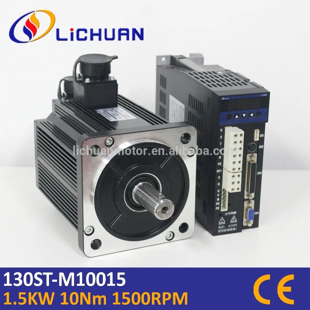 1.5KW водитель серводвигателя комплект 130 рамка 130ST-M10015 10NM 1500 об/мин 3 м кодировщик и Мощность кабели, серводвигатель переменного тока с набор д...