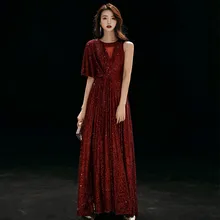 Best Offers It's Yiiya Formal Gowns Burgundy Shiny One Sleeve Elegant Evening Dresses O-neck Formal Party Gowns Long Robe De Soiree K213 Best Offers It's Yiiya Formal Gowns Burgundy Shiny One Sleeve Elegant Evening Dresses O-neck Formal Party Gowns Long Robe De Soiree K213
