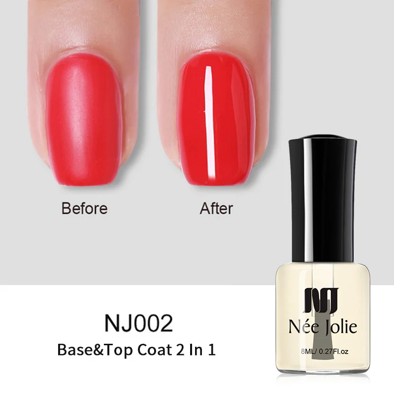 8ml base top oil-02 Матовый лак для ногтей NEE JOLIE 65 цветов 8/7. 5/3. 5 мл стойкий лак для ногтей Быстросохнущий лак для ногтей с голографическим эффектом - Цвет: 8ml base top oil-02