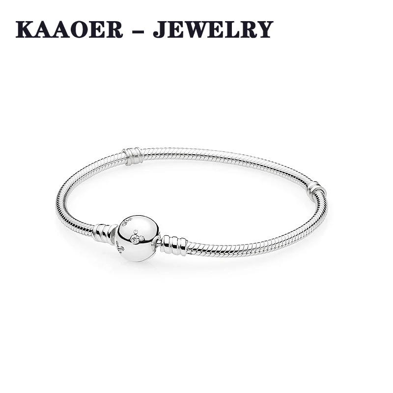 KAAOER ювелирные изделия 925 пробы серебро 11 pandoras милый шар Микки простой шикарный браслет ювелирные изделия для девушек