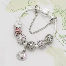 Самодельный браслет с подвеской, розовый браслет с надписью Love pandent, браслет с подвеской из бисера i love весенний