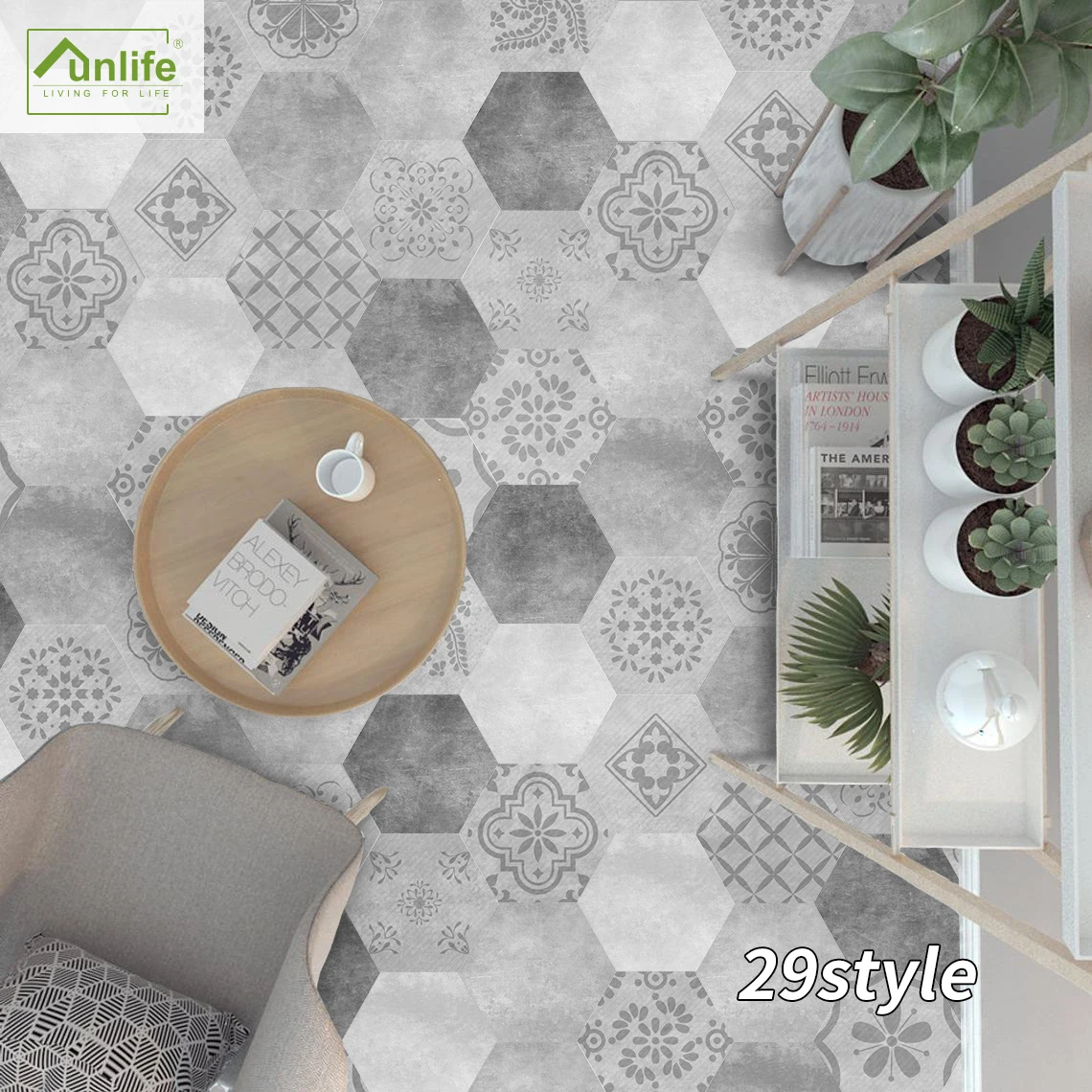 Funlife® Floor Sticker Wall Sticker Peel & Stick Self-Adhesive Removable Eco-friendly PVC Easy to Clean DIY for KitchenBathroom