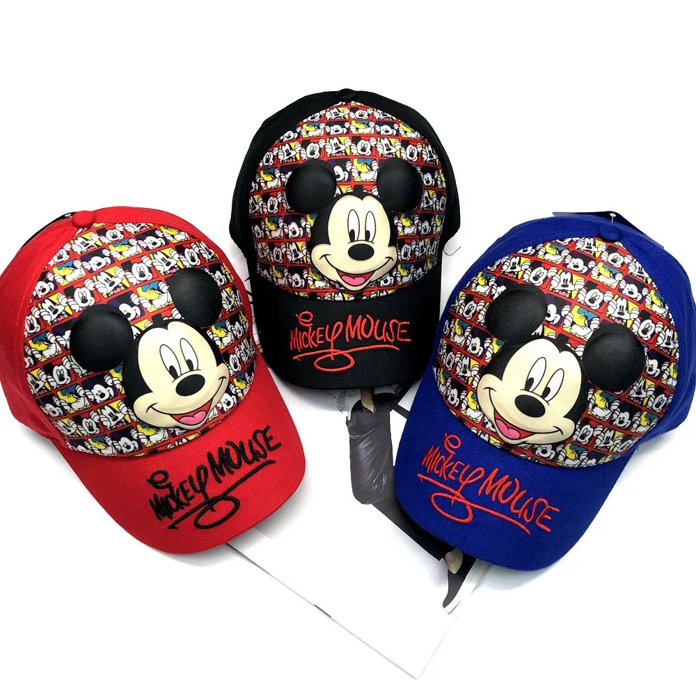 3D уши Микки детская Солнцезащитная Шляпка женская Snapback летняя кепка-бейсболка