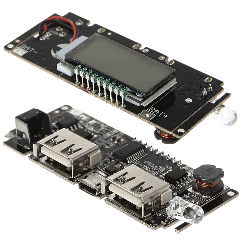 

2-USB 5V 2.1A Mobile Power Bank 18650 Battery Charger Board Digital LCD Module