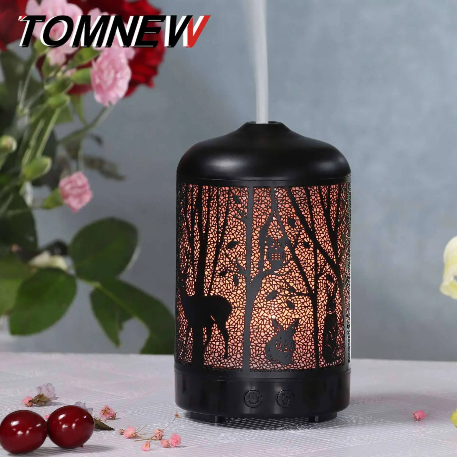

Deer Iron Art Aroma Diffuser Colorful Office Desktop Ornaments Fragrance Lamp Portable Plug Humidifier