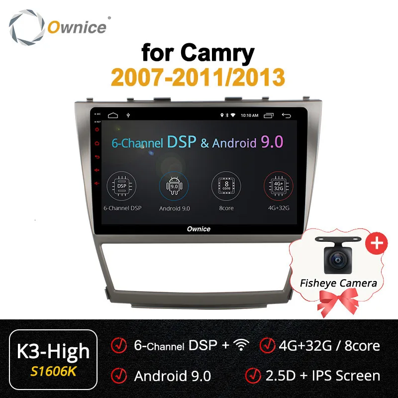 10," Android 9,0 Восьмиядерный автомобильный Радио gps dvd-плеер для Toyota Camry 2007 2008 2009 2010 2011 2012 2013 Мультимедиа Стерео