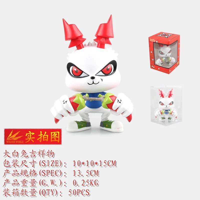 

Wolf Anime Mascot Hands White Rabbits Boxed Decoration Garage Kit Anime Toy