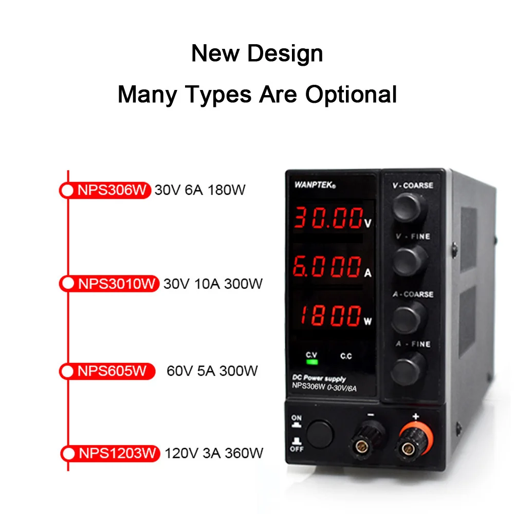 NPS306W/605 W/3010 W/1203 W 4 цифровой дисплей Регулируемый источник питания постоянного тока мини лабораторное Переключение напряжения Регулируемая мощность