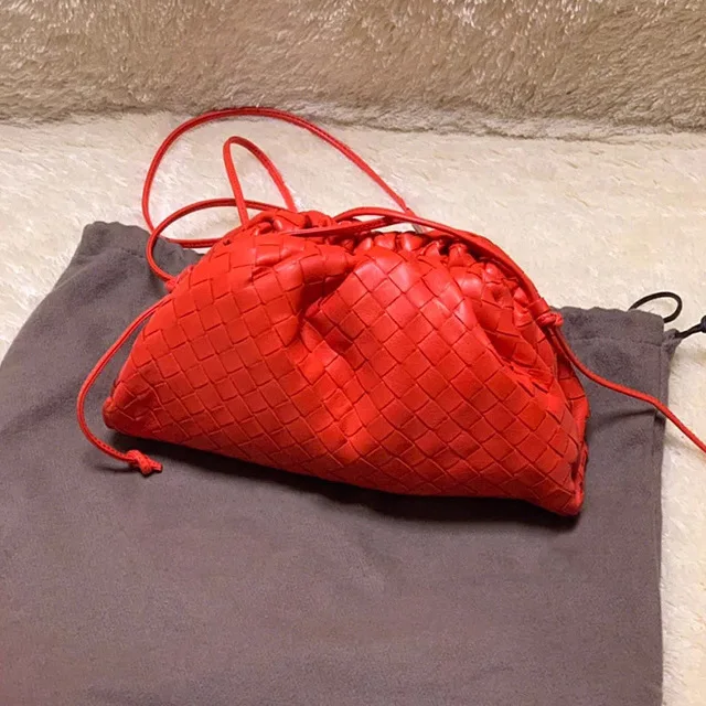 Горячая Распродажа Новая дизайнерская женская сумка из натуральной кожи Плетеный пакет кошелек сумка женская брендовая стильная сумка на плечо кожаная вязаная сумка - Цвет: Красный