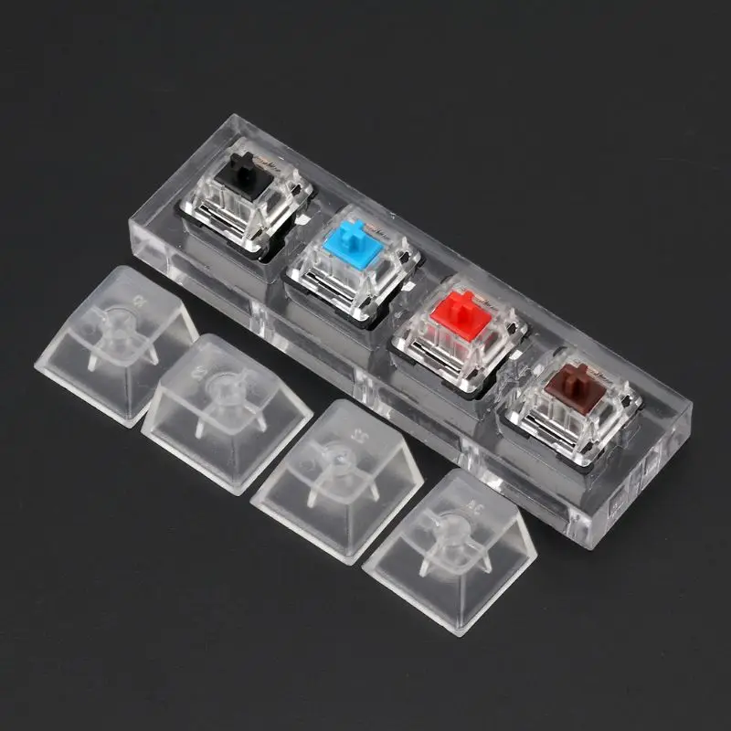 Механическая акриловая клавиатура Kailh Box/Kailh MX/Gateron MX переключатель 4