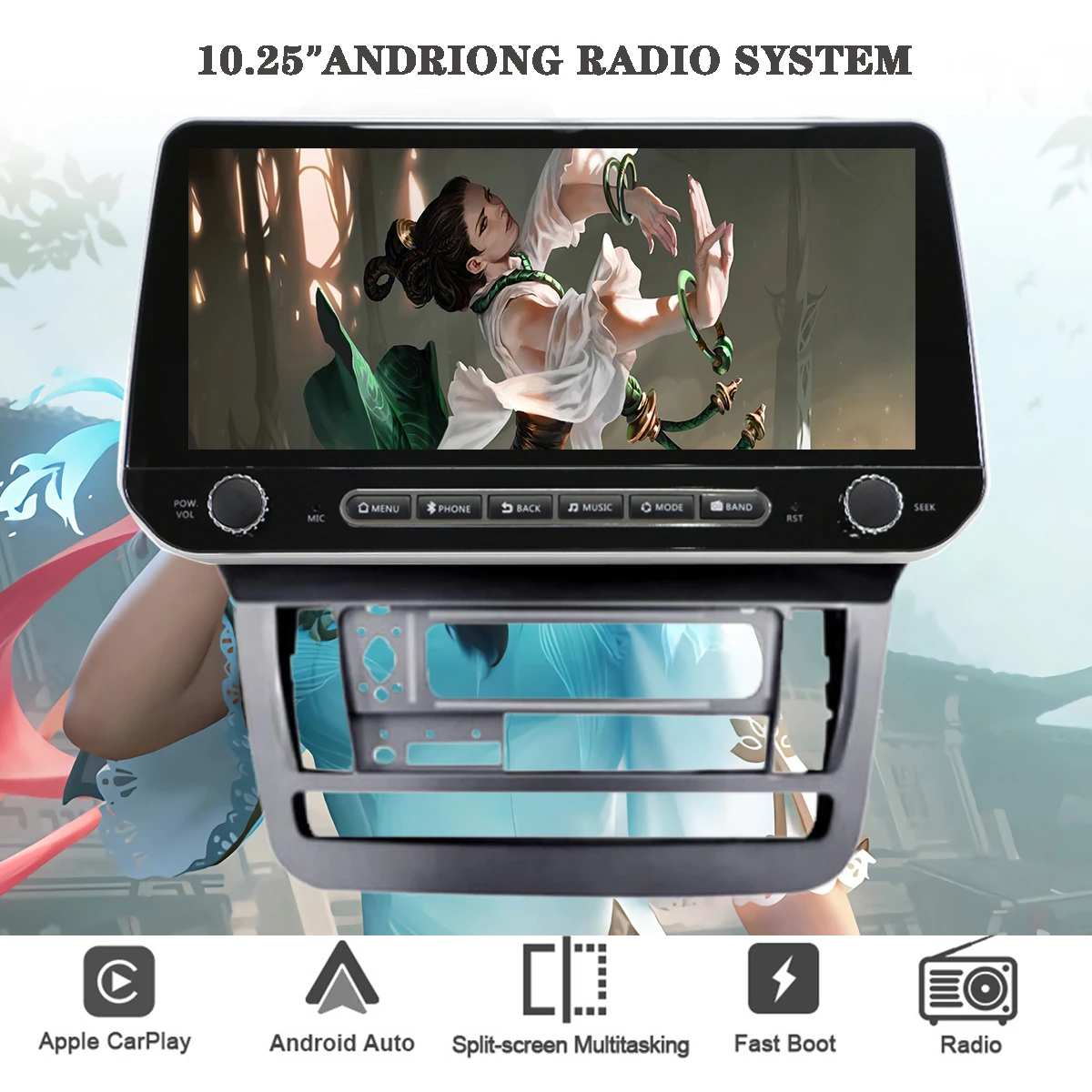 For Toyota Alphard 2002-2011 Android 10 8+128G Car Autoradio Multimedia Video Stereo GPS Navi Monitor Android Auto DSP RDS SWC