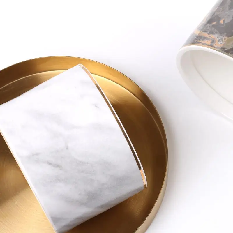 Marble Crack Jars For Spices Slimes Storage In The Kitchen Bulk Container Cans Ceramics Sugar Bowl Storage Jar Organizer Box