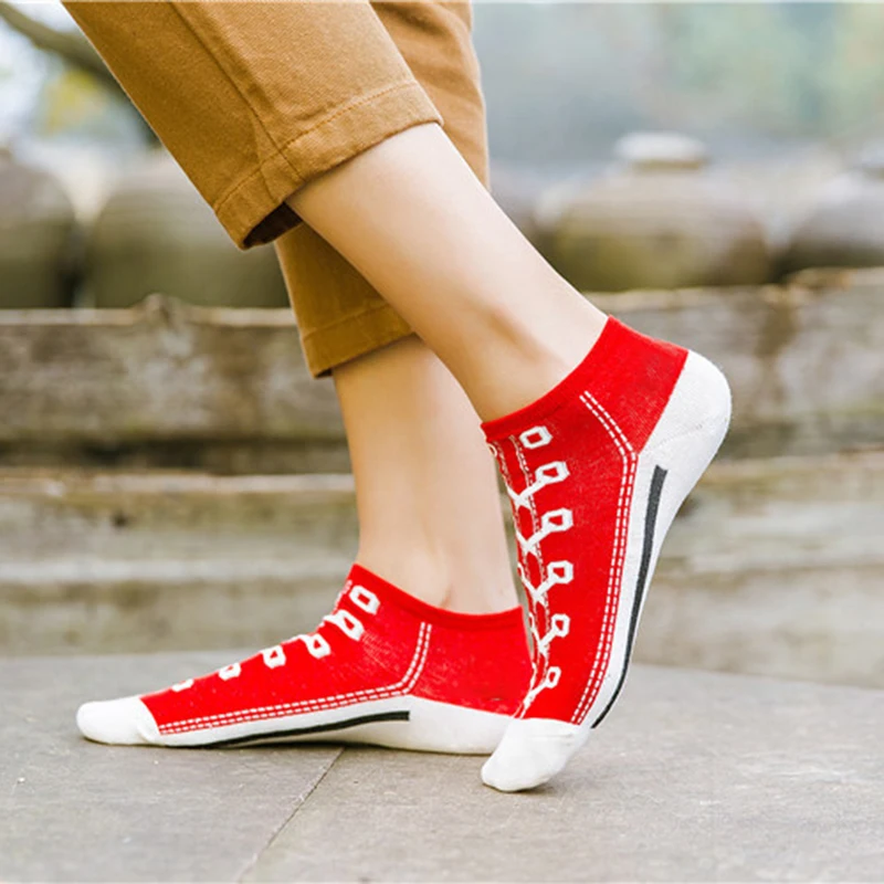 5 пар/лот; носки с узором для мужчин и женщин; хлопчатобумажные забавные носки для девочек; короткие носки в стиле Харадзюку; повседневные Мягкие носки по щиколотку; Calcetines Mujer