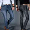 Pants Stretch Long Jeans Mid Rise Men's Jeans Men's Fashion Slim Fit Jeans Plus Size European Men's Denim Pants 5