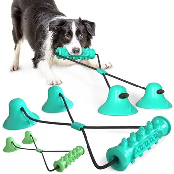 

Pet Supplies Double Sucker Drawstring Dog Toy Molar Teeth Bite Stick Dog Toy