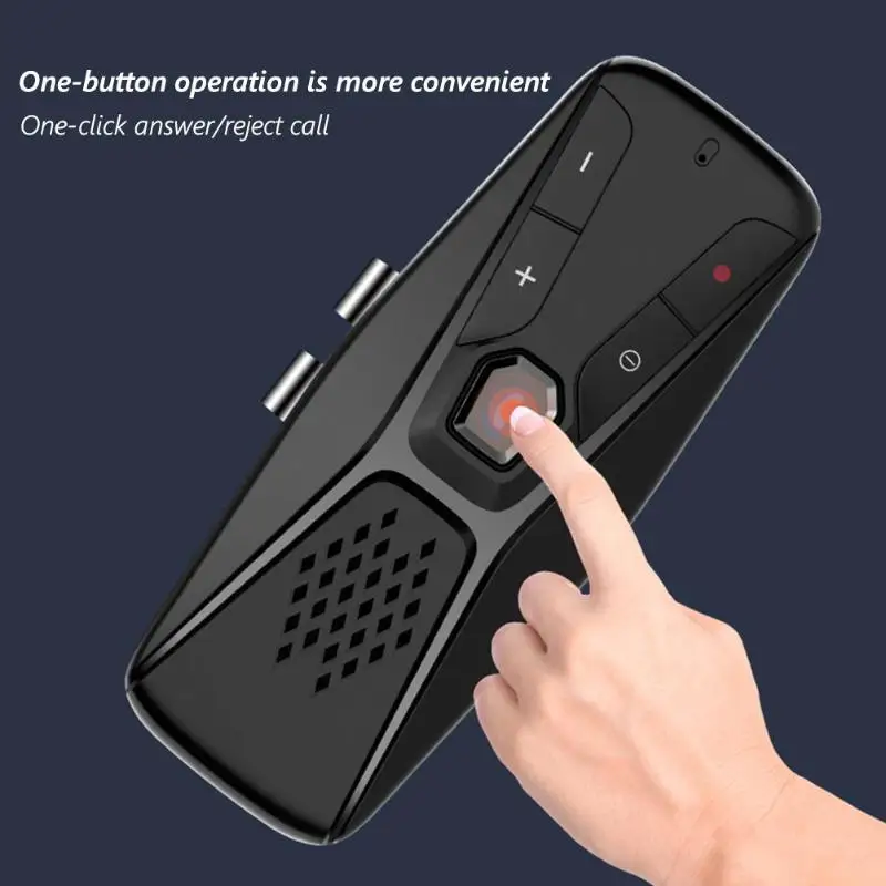 Горячая Bluetooth автомобильный комплект умелое производство динамик телефон BT 5,0+ EDR Hans-free автомобильный комплект солнцезащитный козырек клип динамик MP3 плеер