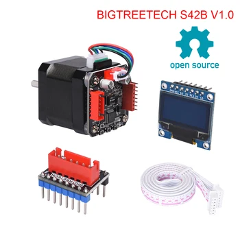 BIGTREETECH S42B V1.0 42 Stepper Motor Closed Loop Driver Board with OLED Display 3D Printer Parts VS TMC2208 For 3D Printer v2 3d printer driver expansion board for arduino red