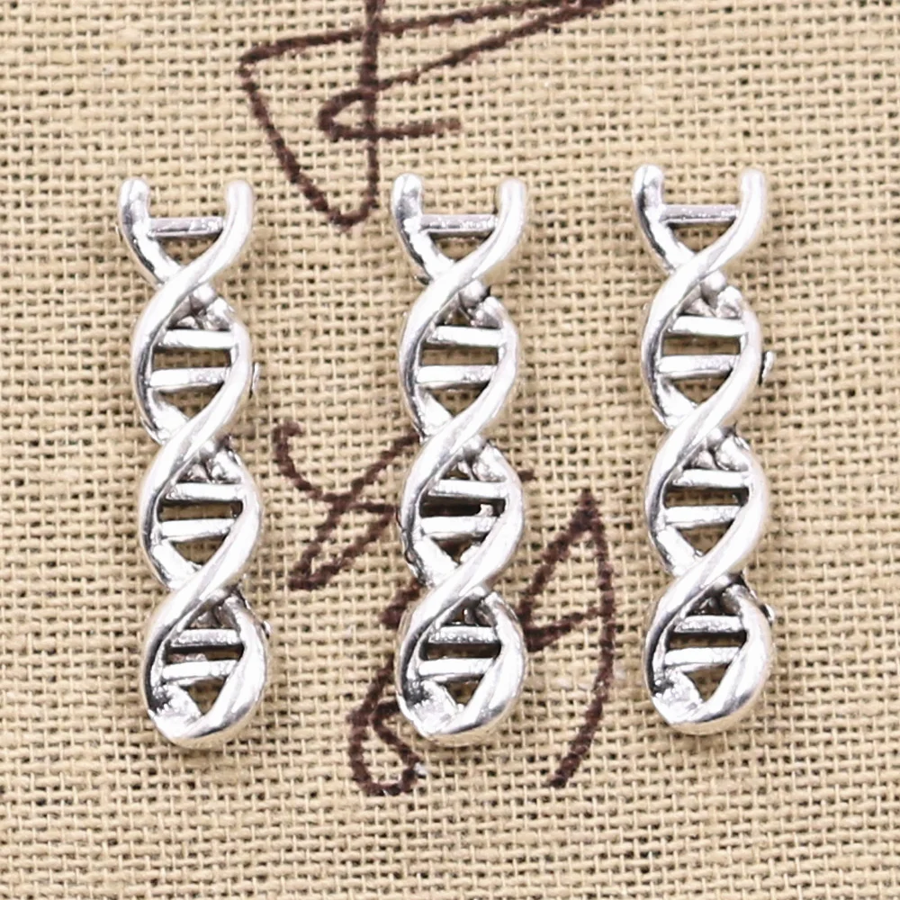 20 шт амулеты deoxyribonucleic кислота DNA 28x7x4 мм Античные Подвески из серебра DIY Поделки в