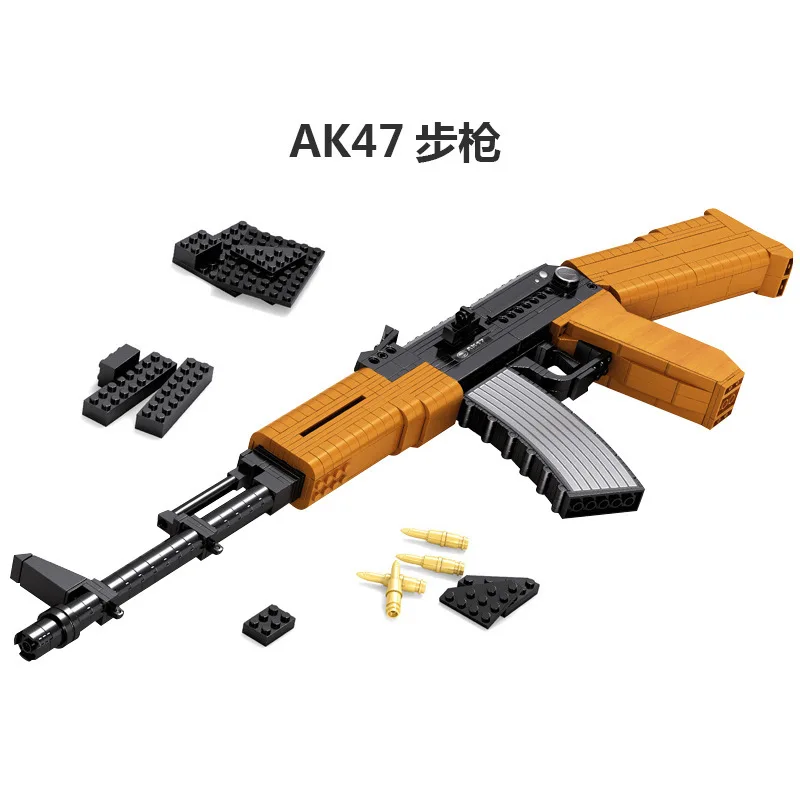 

AUSINI 22706 Technic Military Series the AK-47 assaults rifle Model Building Blocks set Classic gun education Toys for children