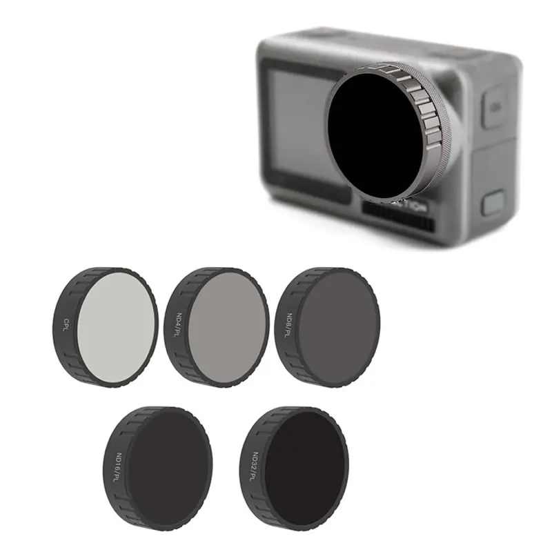 

Osmo Action ND Lens Filters CPL,ND-PL4,ND-PL8,ND-PL16, ND-PL32 Kit Compatible with DJI Osmo Action Camera Accessories Set