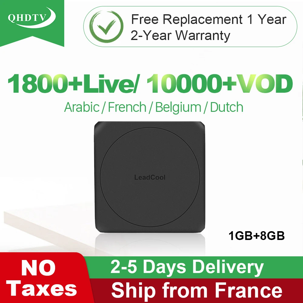 

IPTV France Arabic QHDTV IPTV Subscription Leadcool Android Smart tv Box IPTV French Italy Belgium UK Netherlands France IP TV