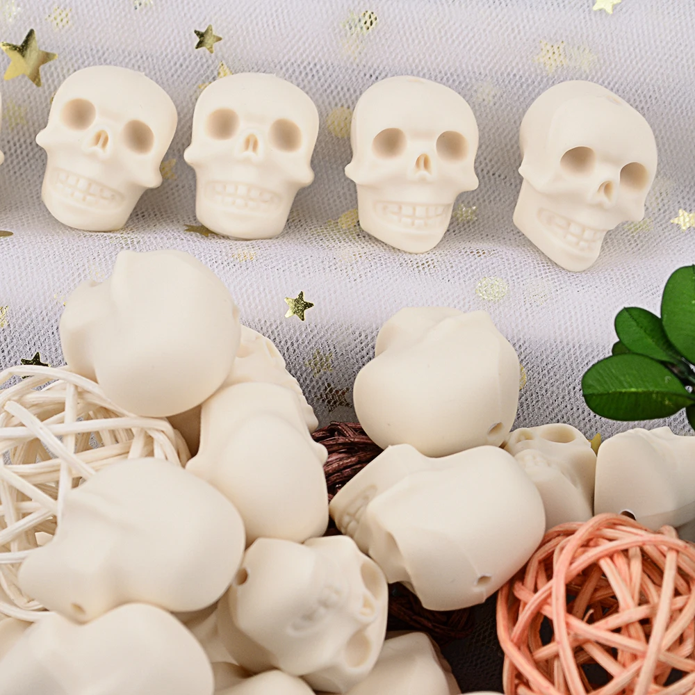 LOFCA 잎 해바라기 귀여운 실리콘 비즈 데이지 음식 등급 잎 Teether BPA-무료  눈사람 장난감 체인 액세서리, 5 피스/10 피스