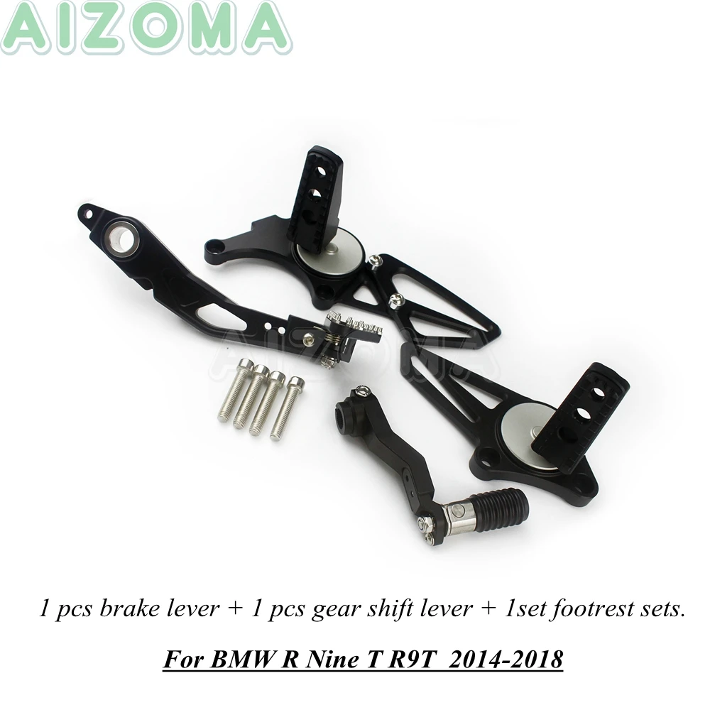 Full Motorcycle Rear Brake Footrest Footpegs Gear Shift Pedal Lever Foot Peg Rearset Set For BMW R nineT R9T nine T 2014-2018 Full Motorcycle Rear Brake Footrest Footpegs Gear Shift Pedal Lever Foot Peg Rearset Set For BMW R nineT R9T nine T 2014-2018