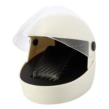 

Motorcycle Helmet Shape Pu Leather Cuff Plastic Single Watch Storage Box
