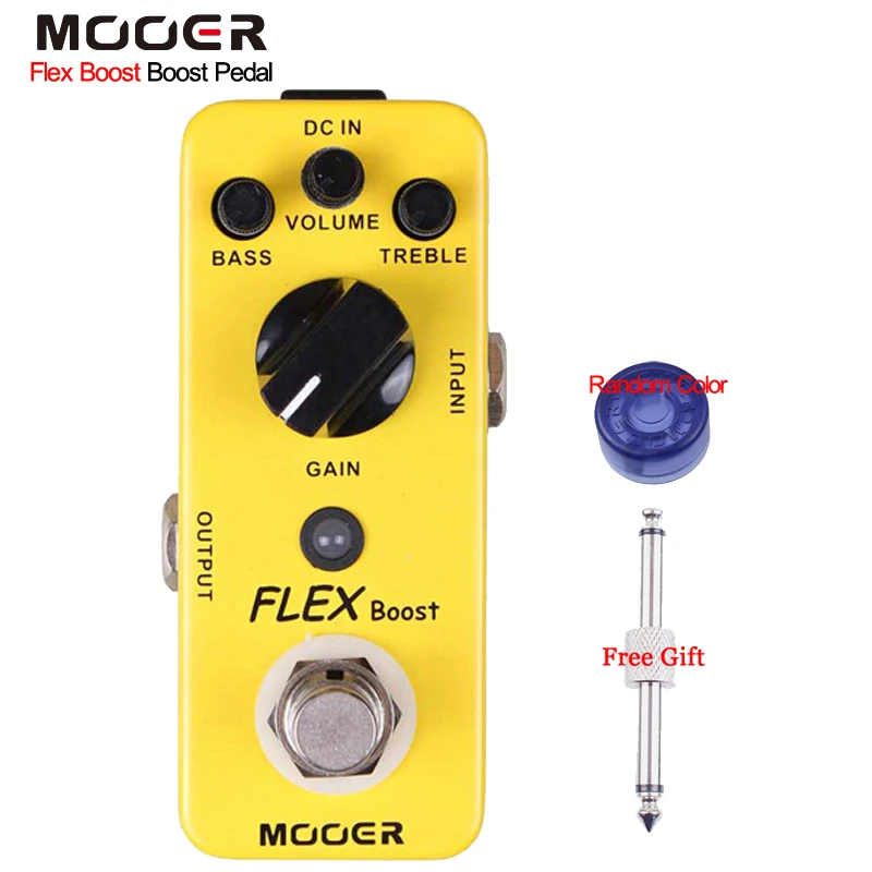 Mooer Flex Boost педаль эффектов гитары широкий диапазон усиления полный металлический корпус True Bypass с бесплатным разъемом и крышкой