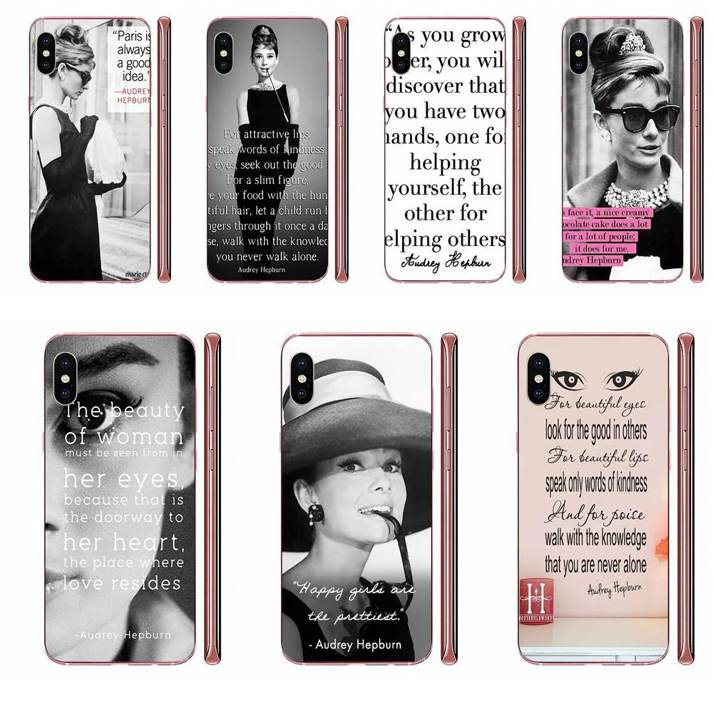 جوالات المرسلات Audrey Hepburn Quote Soft Cover Case For Samsung Galaxy A71 Note ... coque iphone xs Audrey Hepburn Quotes Eyes