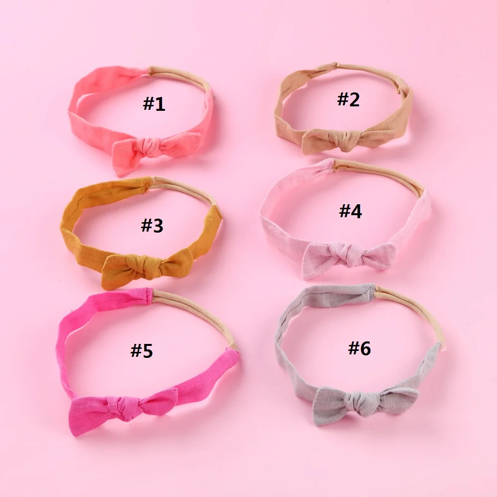 

50pcs New Bow-knot Turban Irregular Headbands Popular Hair Bow Headband Girls Headwrap Fabric Elastic Kids DIY Hair Accessories