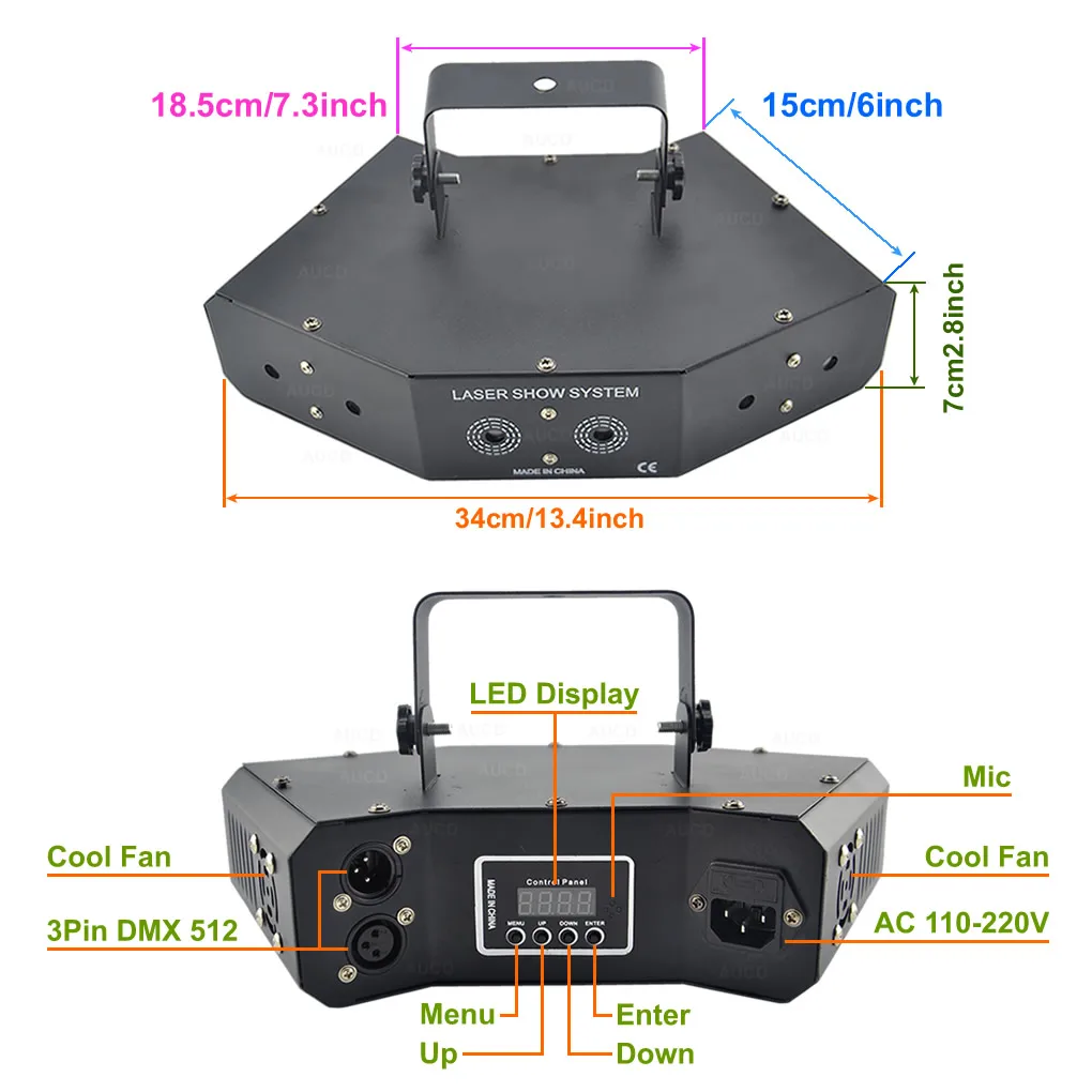 AUCD 6 Eyes двойной красный зеленый синий RGB луч сети крест проектор лазерные огни DMX DJ диско вечерние шоу сценическое освещение Z6F