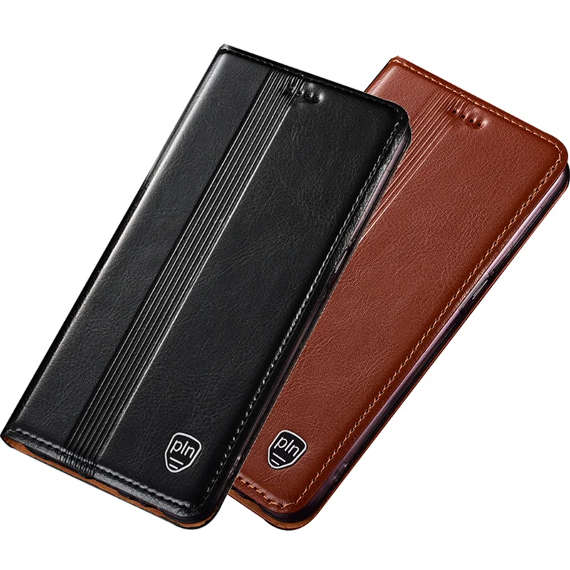 

Business genuine leather magnetic phone holder case funda for Umidigi One Max/Umidigi S3 Pro flip cover card slot holder coque