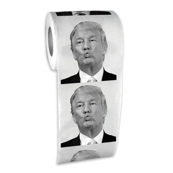 

1Pcs Funny President Toilet Paper Donald Prank Joke Trump Toilet Paper Roll Hilarious Political Gift