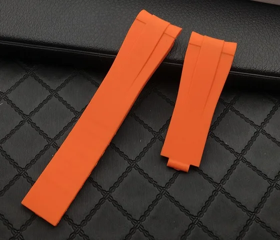 Orange strap 20 мм ремешок для часов резиновый силиконовый ремешок для часов комбинированная Пряжка подходит для ролевого ремня для Daytona Submariner DEEPSEA GMT OYSTERFLEX - Цвет ремешка: Orange strap