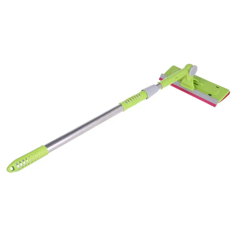 Telescopic Double Sided Window Cleaning Brush Glass Wiper Clean Helper Washing Tool E65B